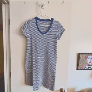 Womens fitted navy and white striped universal thread xs dress